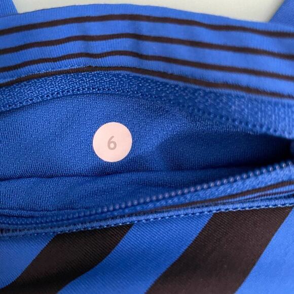Lululemon Sapphire Blue Pace Rival Crop Leggings SZ 6 Stretch Breathable Gym - Picture 4 of 4
